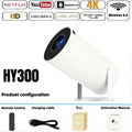 Projetor Portátil HY300 4K WiFi LED — Home Cinema 2026