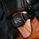 Relógio Masculino Luxury Big Dial – Design Quadrado Premium com Pulseira em Couro PU e Estilo Esportivo Elegante