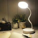 Luminária de Mesa LED Flexível com Dimmer de 3 Níveis, Alimentação USB, Proteção para os Olhos, Luz Quente e Branca, Perfeita para Casa, Escritório, Leitura e Estudos