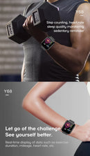 Smartwatch Y68/D20 Bluetooth – Monitor Fitness com Controle de Música, Notificações, Contador de Calorias e Rastreador de Atividades