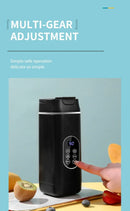 Liquidificador Elétrico Portátil Recarregável, Juicer USB, Mixer de Mão, Espremedor de Frutas com 12 Lâminas, Copo Triturador de Gelo