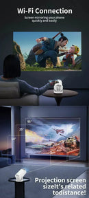 Projetor Portátil HY300 4K WiFi LED — Home Cinema 2026
