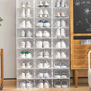 Caixas Organizadoras de Sapatos Transparentes (6 Peças), Empilháveis, Plástico, Prova de Poeira, Organizador de Tênis para Casa e Guarda-Roupa