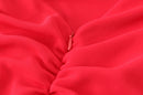 Vestido Midi Drapeado Feminino, Decote Reto, Alças Finas, Costas Abertas, Vestido Feminino Chic e Fashion