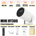 Projetor Portátil HY300 4K WiFi LED — Home Cinema 2026