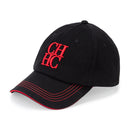 Boné de Baseball Casual Bordado “CH”, Boné de Algodão Estilo Dad Hat Ajustável, Respirável, Proteção Solar para Esportes ao Ar Livre