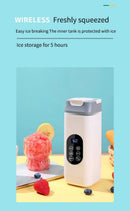 Liquidificador Elétrico Portátil Recarregável, Juicer USB, Mixer de Mão, Espremedor de Frutas com 12 Lâminas, Copo Triturador de Gelo