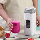 Liquidificador Elétrico Portátil Recarregável, Juicer USB, Mixer de Mão, Espremedor de Frutas com 12 Lâminas, Copo Triturador de Gelo