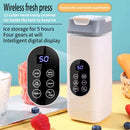Liquidificador Elétrico Portátil Recarregável, Juicer USB, Mixer de Mão, Espremedor de Frutas com 12 Lâminas, Copo Triturador de Gelo