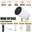 Projetor Portátil HY300 4K WiFi LED — Home Cinema 2026