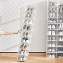 Caixas Organizadoras de Sapatos Transparentes (6 Peças), Empilháveis, Plástico, Prova de Poeira, Organizador de Tênis para Casa e Guarda-Roupa