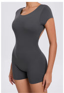 Macacão Esportivo Feminino (Jumpsuit), Conjunto Fitness com Bojo, Roupa Esportiva 2025 para Academia, Yoga e Treino