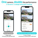 Câmera de Segurança Wi-Fi PTZ 4K 8MP com IA – Visão Dupla, Auto Tracking, Áudio Bidirecional e Monitoramento Outdoor via iCSee