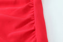 Vestido Midi Drapeado Feminino, Decote Reto, Alças Finas, Costas Abertas, Vestido Feminino Chic e Fashion