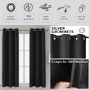 Cortina Blackout Térmica para Quarto, Cortina com Ilhós para Sala de Estar, Tecido Texturizado, Bloqueio de Luz, Cortina para Janela
