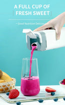 Liquidificador Elétrico Portátil Recarregável, Juicer USB, Mixer de Mão, Espremedor de Frutas com 12 Lâminas, Copo Triturador de Gelo