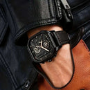 Relógio Masculino Luxury Big Dial – Design Quadrado Premium com Pulseira em Couro PU e Estilo Esportivo Elegante
