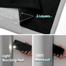 Cortina Blackout Térmica para Quarto, Cortina com Ilhós para Sala de Estar, Tecido Texturizado, Bloqueio de Luz, Cortina para Janela