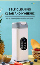 Liquidificador Elétrico Portátil Recarregável, Juicer USB, Mixer de Mão, Espremedor de Frutas com 12 Lâminas, Copo Triturador de Gelo