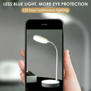 Luminária de Mesa LED Flexível com Dimmer de 3 Níveis, Alimentação USB, Proteção para os Olhos, Luz Quente e Branca, Perfeita para Casa, Escritório, Leitura e Estudos