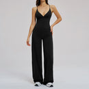Conjunto Esportivo Feminino 2 Peças: Top Regata com Costas Estéticas + Calça Pantalona de Cintura Alta, Roupa de Yoga Respirável para Academia e Loungewear