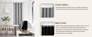 Cortina Blackout Térmica para Quarto, Cortina com Ilhós para Sala de Estar, Tecido Texturizado, Bloqueio de Luz, Cortina para Janela