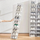 Caixas Organizadoras de Sapatos Transparentes (6 Peças), Empilháveis, Plástico, Prova de Poeira, Organizador de Tênis para Casa e Guarda-Roupa