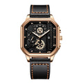 Relógio Masculino Luxury Big Dial – Design Quadrado Premium com Pulseira em Couro PU e Estilo Esportivo Elegante