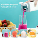 Liquidificador Elétrico Portátil Recarregável, Juicer USB, Mixer de Mão, Espremedor de Frutas com 12 Lâminas, Copo Triturador de Gelo