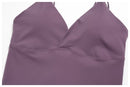 Conjunto Esportivo Feminino 2 Peças: Top Regata com Costas Estéticas + Calça Pantalona de Cintura Alta, Roupa de Yoga Respirável para Academia e Loungewear