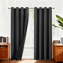 Cortina Blackout Térmica para Quarto, Cortina com Ilhós para Sala de Estar, Tecido Texturizado, Bloqueio de Luz, Cortina para Janela