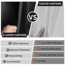 Cortina Blackout Térmica para Quarto, Cortina com Ilhós para Sala de Estar, Tecido Texturizado, Bloqueio de Luz, Cortina para Janela