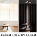Cortina Blackout Térmica para Quarto, Cortina com Ilhós para Sala de Estar, Tecido Texturizado, Bloqueio de Luz, Cortina para Janela
