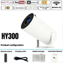 Projetor Portátil HY300 4K WiFi LED — Home Cinema 2026