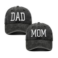 Boné Bordado “Mom & Dad”, Presente para Casais e Pais, Boné Ajustável Estilo Baseball, Presente para Dia dos Pais e Mães